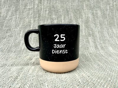 25 jaar in dienst mok - 25 jaar in dienst - Man - Vrouw - 25 jaar jubileum cadeau - 25 jaar in dienst versieringen - Werk - Jubileum - 25 jaar in dienst versieringen - 25 jaar indienst jubileum - 25 jaar jubileum werk