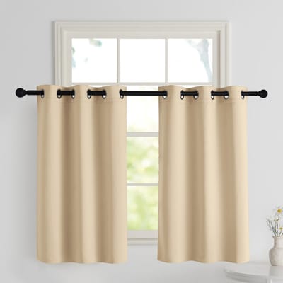 Dailygoods- Gordijnen Verduisterend 90B x 100H cm - Ooggordijnen - Thermische Isolatie - 2 Panelen - Lichtwerend - Elegant Design - Verduisteringsgordijnen