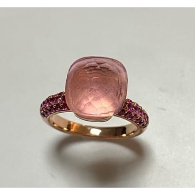 11.6x7mm Grote Steen Natuurlijke Kristallen Snoepring Met Paarse Zirkoon Kristallen Ring Voor Vrouwen Sieraden Cadeau Verjaardag Pomellato 7 brown