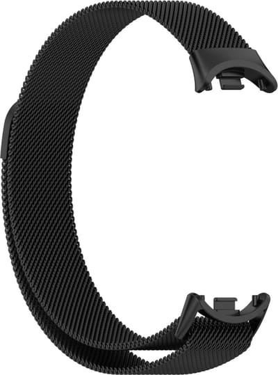 Milanees bandje - geschikt voor Xiaomi Mi Band 10 / 9 / 8 / Xiaomi Smart Band 10 / 9 / 8 - zwart