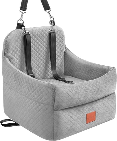 Honden autostoel - Reisverhoger hond - Veilig reizen - Verhoogd zicht - 50x50x47cm - Grijs