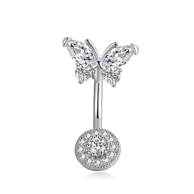 Vlinder Navelpiercing - Verzliverd Navelpiercing - Belly Button Piercing - 1 Stuk