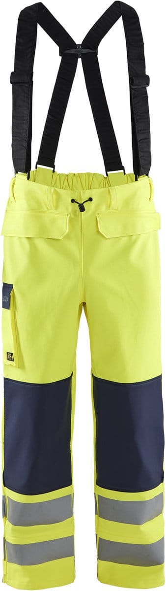 Blaklader Vlamvertragende regenbroek LEVEL 2 1313-2022 - High Vis Geel/Marineblauw - 4XL