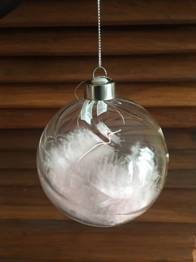Diga Colmore grote kerstbal Veer roze 10cm - 2 stuks