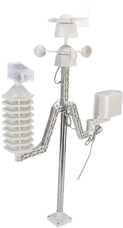 Weerstation Buiten - Weersvoorspeller Binnen - Tuin Weer Meten - Volledig Functioneel - 19x12.5x3cm - Zwart