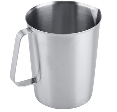 Dailygoods- Maatbeker 2000 Ml - Roestvrij Staal - Eendenbekuitloop - Melkkan - Opschuimkan - Duidelijke Kalibratie