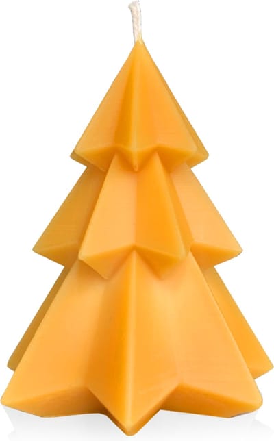Bijenwas Dennenboom JÓL | 12cm Hoog | 100% Zuivere bijenwas kaars | Handgemaakt