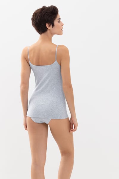Spaghetti top Serie Cotton Pure Light Grey Melange
