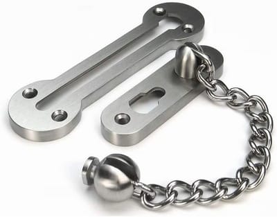 Deurketting Beveiliging - Veiligheidsketting Deur - Extra Veiligheid - Massief Rvs Gieten - 3mm Dik - Zilver