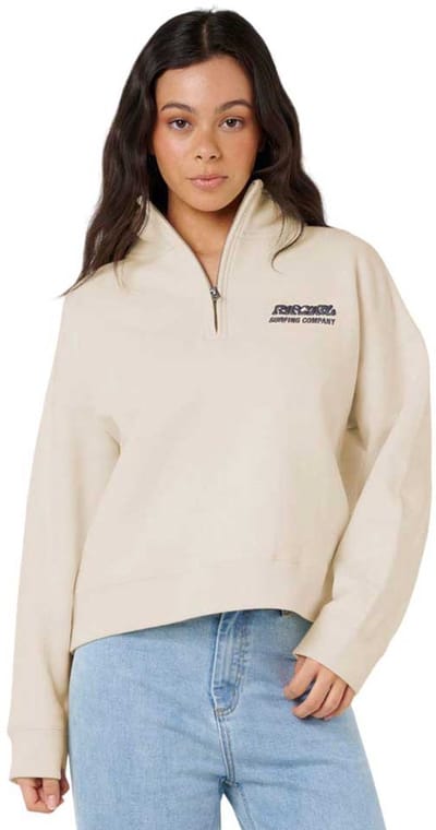 Rip Curl Surf Puff 1/4 Zip - Natural