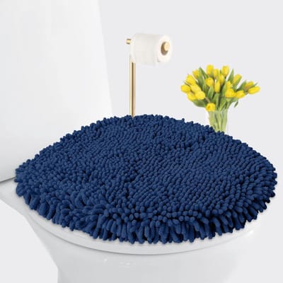 Toiletbrilhoes Zacht - Badkamer Decoratie - Comfort Verhogend - Machinewasbaar - 546 x 495 cm - Blauw