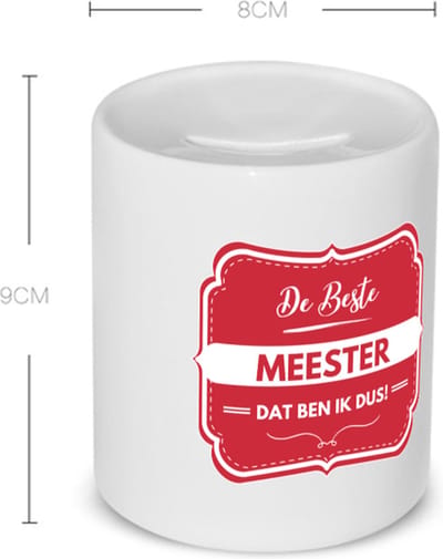Akyol - de beste meester, dat ben ik dus Spaarpot - Meester - iemand die een meester is - beste ooit - werk - collega - school - verjaardagscadeau - kado - gift - geschenk - afscheidscadeau - welkomscadeau - verrassing - spaarpot
