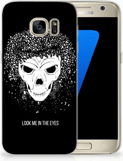 Silicone Back Case Samsung Galaxy S7 Skull Hair