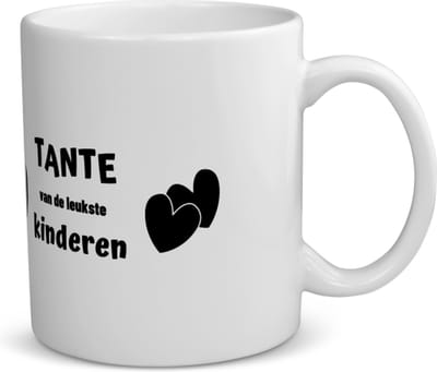 Akyol - tante van de leukste kinderen koffiemok - theemok - Tante - de leukste tante - verjaardag - cadeau voor tante - kado - geschenk - 350 ML inhoud