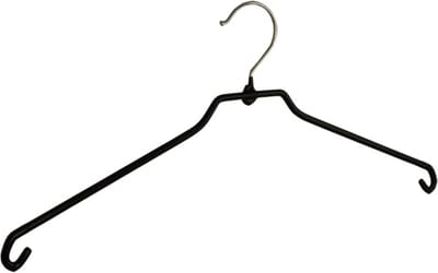 De Kledinghanger Gigant - Rokhanger - Volwassenen - 8346 - 50 Stuks - metaal - Zwart - Anti-slip Coating - 46 cm - Kledinghanger - Kleerhanger (8346_00/50)