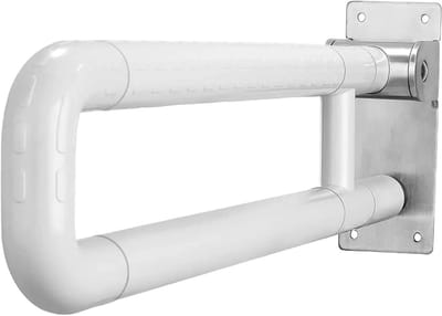 Badkamer Armsteun - Toiletsteun Opvouwbaar - Veiligheid Thuis - Lichtgevende Cirkels - 60 cm Lengte - Wit