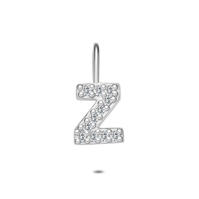 Twice As Nice Hanger in zilver, letter Z met steentjes