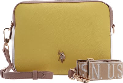 U.S. POLO ASSN. Schoudertas New Mansion Crossbody Bag Two Zip Lime Combo Veelkleurig