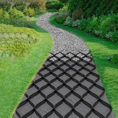 Oprit Stabilisator Rooster - Grind Stabilisatie - Landschap Aanleggen - Hoge Draagkracht - 4 x 8 m - Zwart