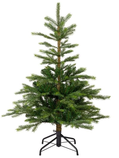 Bellatio Decorations Grandis Fir Kunst kerstboom - groen - H120 cm - D91 cm - 575 tips - kunstboom
