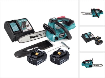 Makita DUC 254 RF accu-kettingzaag 18 V 25 cm borstelloos + 2x accu 3.0 Ah + lader
