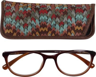 Lilly&june Leesbril Aflopend Bruin +2 - Met Bijpassend Etui