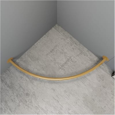Hoek Gordijnroede - Metalen Stang - Paskamer Inrichting - Roestvrij Staal - 100x100cm - Zwart