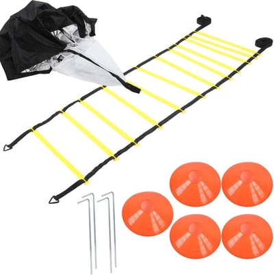 Trainingsladder Set - Wendbaarheidstraining Touw - Sport Tempo Verbeteren - Weerbestendig Materiaal - 6 Meter Ladder - Multicolor