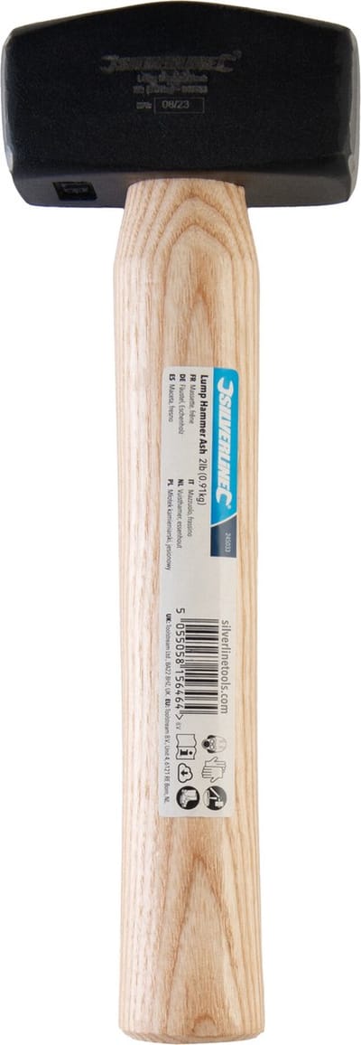 Silverline Moker met hardhouten steel - Gesmede stalen kop - 900 gram