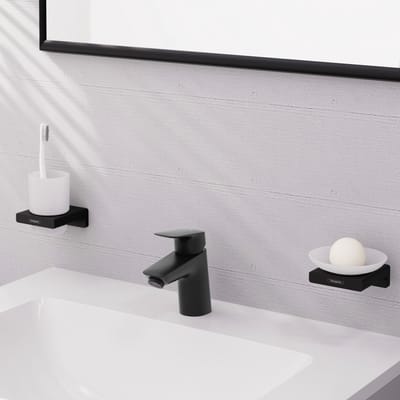 Hansgrohe Logis wastafelkraan - model 70 - opbouw - eengreeps - zonder waste - mat zwart