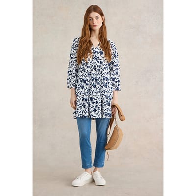 White Stuff Janey Crop Jegging Mid Denim Size: 24 REGULAR | Slim Outlet | Dames | Blauw