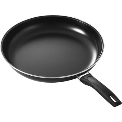 Ronde koekenpan, draagbaar handvat, antiaanbaklaag, platte bodem, geschikt voor gasfornuis en inductie 25cm/9.8in