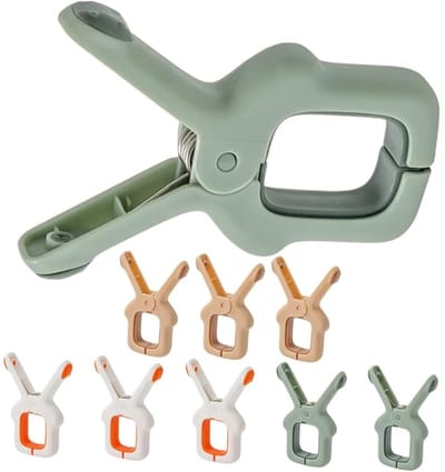 9-delige Herbruikbare Quiltclips – Antislip Wasknijpers voor Dekbed, Wasgoed en Strandhanddoeken