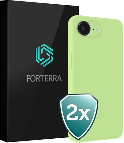 Hoesje 2 Stuks - Geschikt voor Apple iPhone 16e - Sterk & Shockproof - Back Cover - Case Siliconen - Telefoon Hoes - Groen