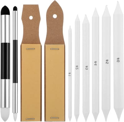 10 Stuks Papier Gum Pencils, Diverse Gummen voor Tekenen, Mengtechnieken en Kunstcorrectie