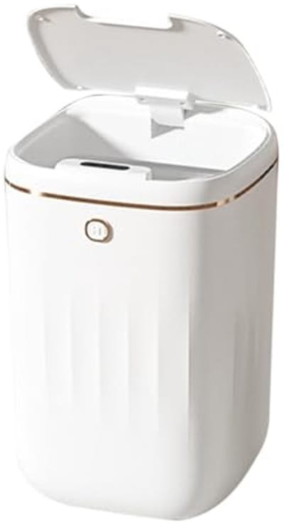 Dailygoods - Contactloze Prullenbak - Sensor Prullenbak - Duurzaam en Waterdicht - Wit - 20L - Geschikt voor Keuken en Badkamer - Modern Design