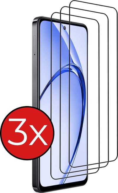Screenprotector - 3 Stuks - Geschikt voor OPPO A80 - Full Cover - Beschermglas - Gehard Glas - Tempered Glass - Screen Protector