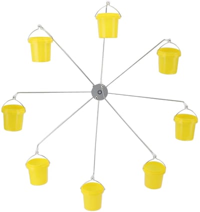 Dailygoods- Vogelvoederhuisje Interactief - Vogelvoederhuisje met Roterend Wiel - Tuindecoratie - Robuust Kunststof - Vogelvoederervaring - Aantrekkelijk voor Vogels - Vogelvoederhuis