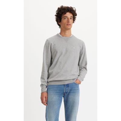 Levi's Lightweight Housemark Sweater Grey Size: M | Sweaters Outlet | Heren | Grijs