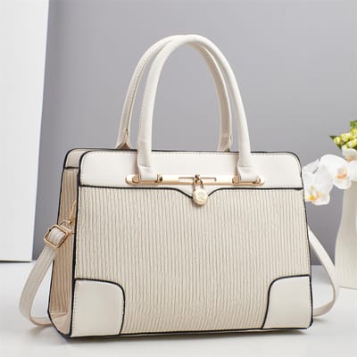 Nieuwe Patchwork Handtas van Hoge Waarde Macaron Stijlvolle Eenvoudige Sfeervolle Schoudertas Stijlvolle Crossbodytas voor Vrouwen ， white