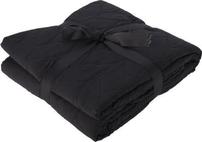 H&S Deken/dekentje/plaid - polyester - antraciet - 200 x 220 cm