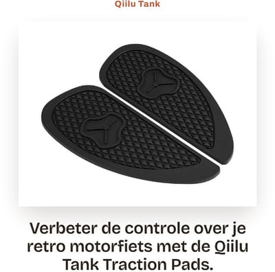 Dailygoods- Tankpad Antislip - 2 Stuks - ABS Materiaal - Retro Motorfiets - Weerbestendig - Ultra-plakkerige Lijm - Schokbestendig - Motorcycle Grip Pads