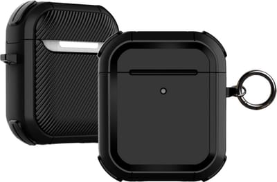 DrPhone PL5 - Case / Hoes - Bescherming tegen Val & Stootschade - Geschikt voor Airpods 1/2- Zwart