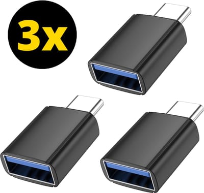 ThunderGold 3x USB C naar USB A Adapter - USB C naar USB Adapter - USB C naar USB A Converter - USB C naar USB A Female
