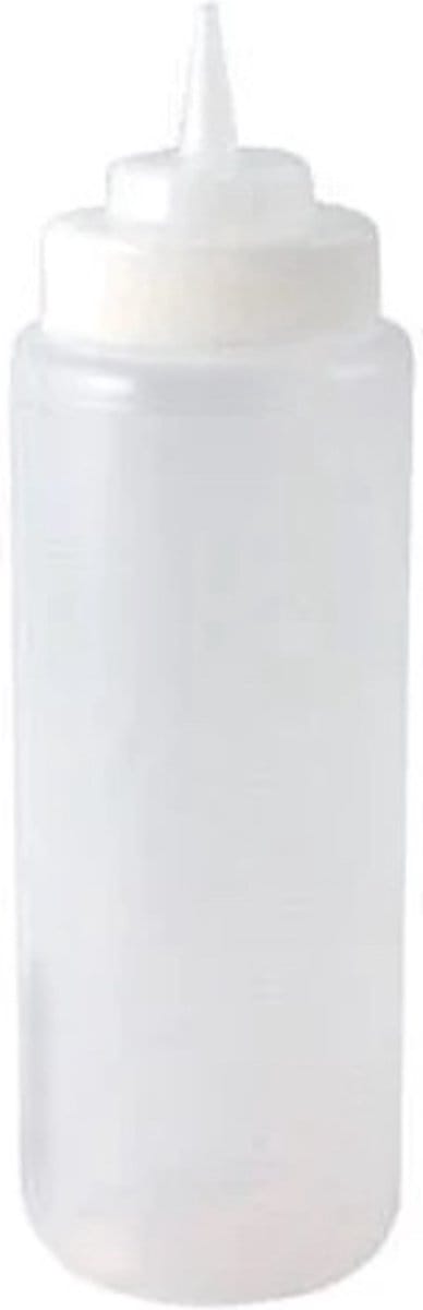 Knijpfles Transparant - 680 ml - Doseerfles - Sausfles - Perfect voor het Doseren van Sauzen, Gels, Oliën en Dressings - Moderne Gastronomie - Moleculair Koken