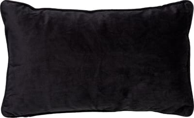 Dutch Decor FINN - sierkussen 30x50 cm - velvet - lendekussen - Raven - zwart - Inclusief binnenkussen - Luxe kussens voor woonkamer & bank