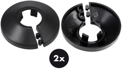 Actie4you® - Verwarmingsbuis Rozet voor buizen Ø 15 - 17mm – Verwarmingsbuis – Afdichtring – Afwerkring – 2 Stuks - Zwart