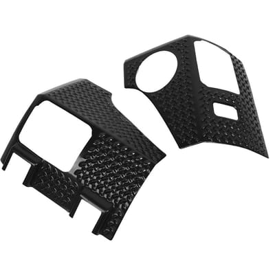 2 pièces Autocollant de Garniture de Couvercle de Feu Arrière Extérieur de Voiture Convient pour Jeep Wrangler 2007 2017 black