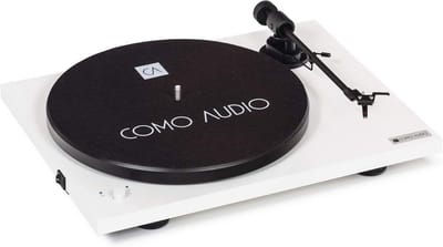 Bluetooth Draaitafel met Multiroom Functionaliteit - Piano Wit