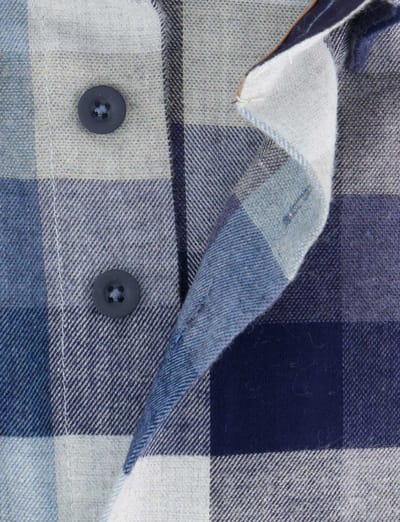 Blauw geruit overhemd Eden Valley normale fit